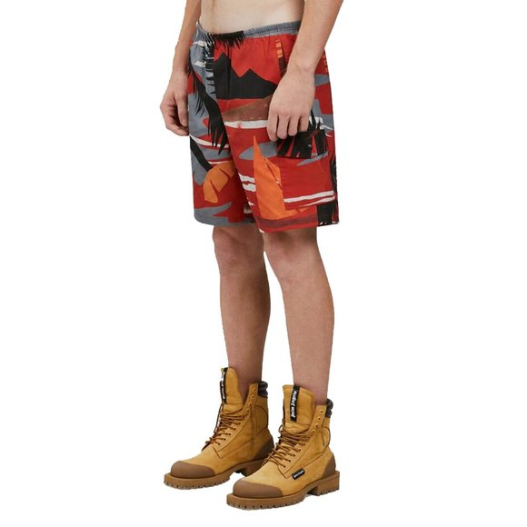 NEW $420 Palm Angels Hawaiian Swim Trunks Shorts S or M Sunset Tropical Pattern - Picture 2 of 5